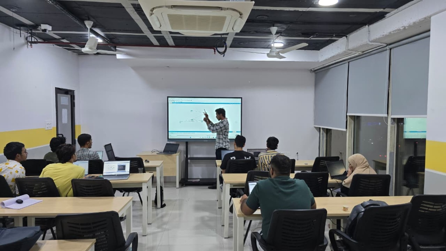 Classroom cybersecurity session